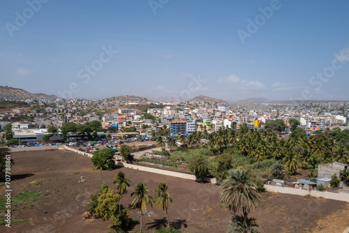 vue d'ensemble de la ville de Praia dans l'archipel du Cap Vert en Afrique