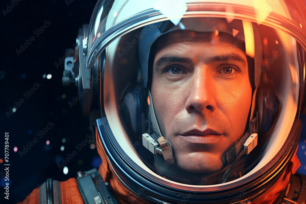 Mankind exploring the space using astronaut protective suit Generative AI closeup futurism Mankind exploring the space using astronaut protective suit Generative AI closeup futurism