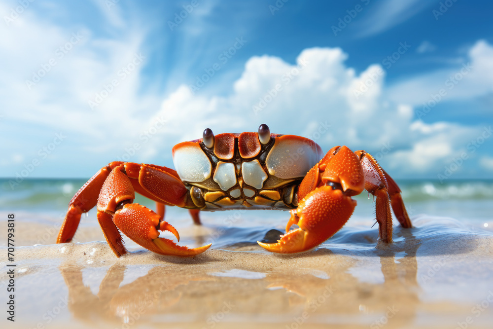 crab on the beach crab on the beach