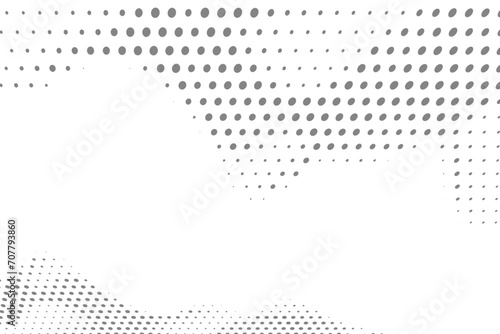 abstract banner background with wavy and dot halftone. vector illustration