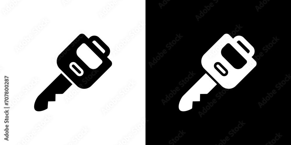 Car key icon. Automotive Icon. Black icon. Silhouette.