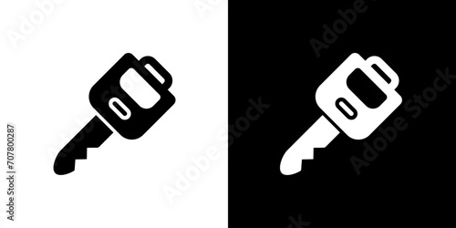 Car key icon. Automotive Icon. Black icon. Silhouette.