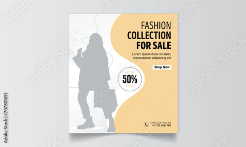 New arrival Fashion Sale Social media post on web banner vector template.