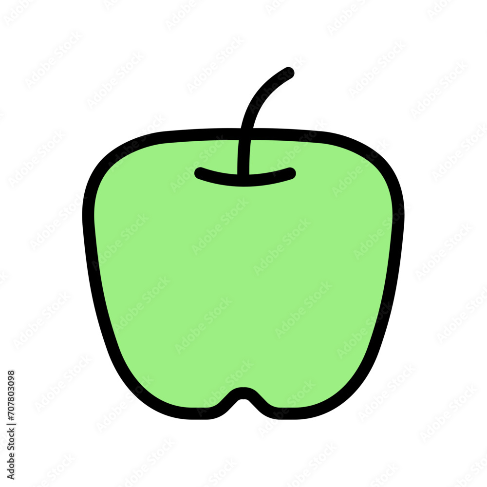 Obraz premium green apple on a white background