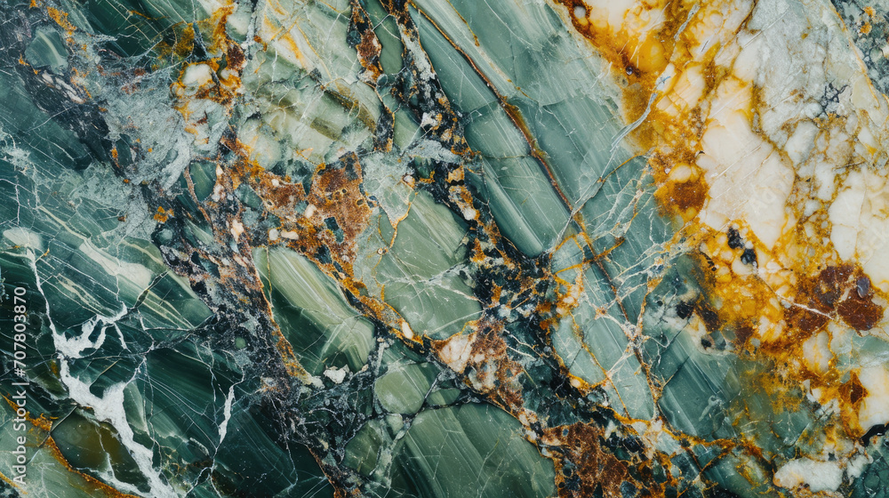 Classic abstract marble background with a mix of green and brown
