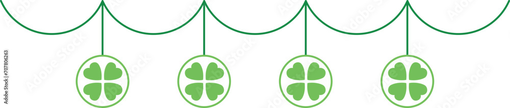 St Patrick Day Clover Leaf Border Cover Decoration Flag St Patrick Day Clover Leaf Border Cover Decoration Flag