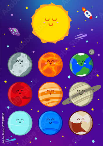 Cute Solar System Poster_model 3