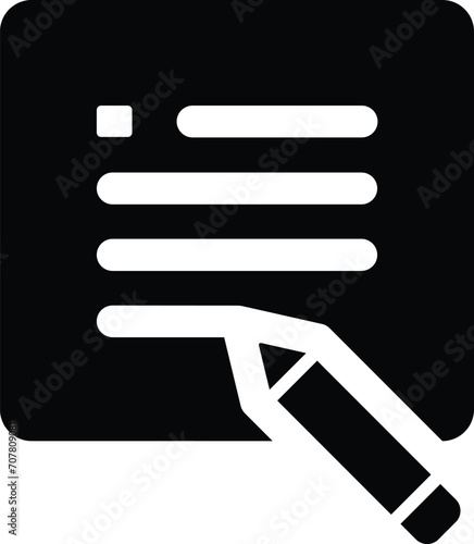 Rounded filled Note Icon