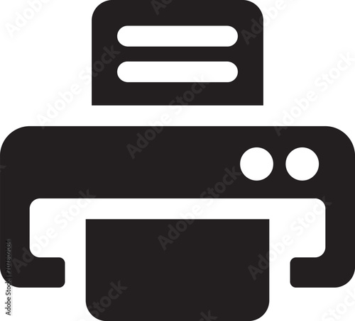Rounded filled Printer Icon