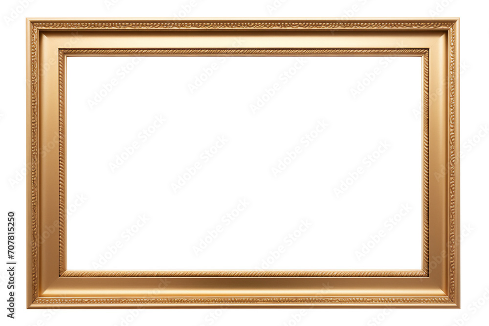 Gold gilt landscape picture frame with an empty blank canvas for use as a border or home décor, png file cut out and isolated on a transparent background, stock illustration image Gold gilt landscape picture frame with an empty blank canvas for use as a border or home décor, png file cut out and isolated on a transparent background, stock illustration image