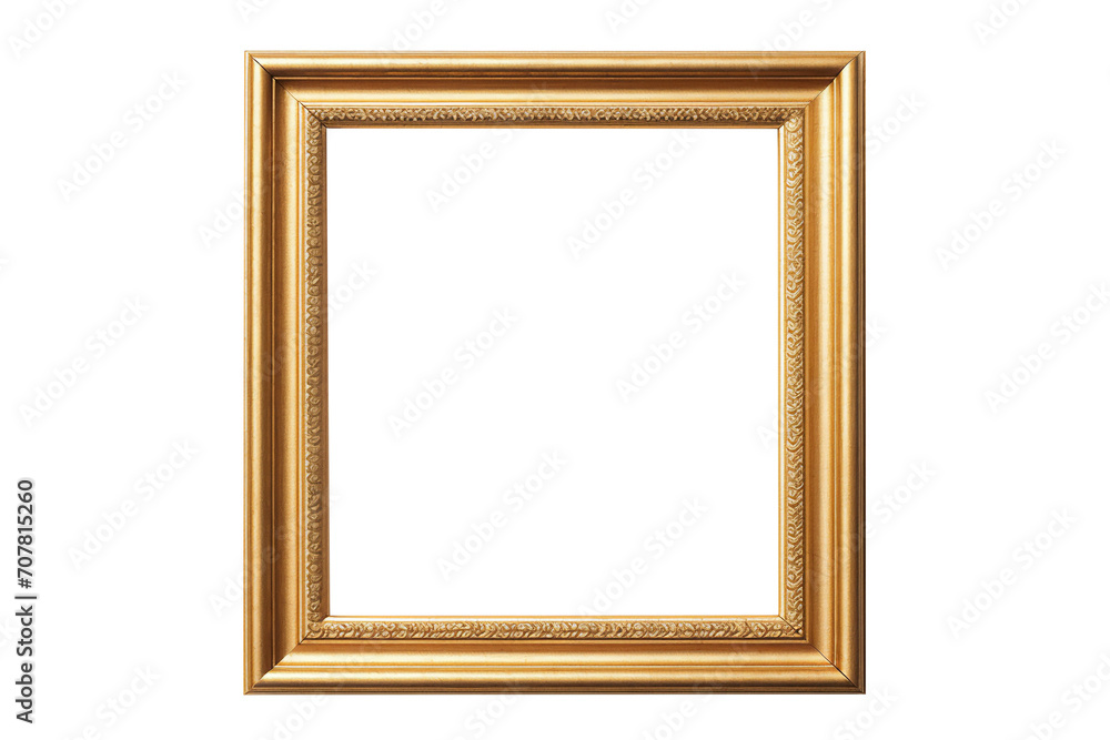 Gold gilt landscape picture frame with an empty blank canvas for use as a border or home décor, png file cut out and isolated on a transparent background, stock illustration image Gold gilt landscape picture frame with an empty blank canvas for use as a border or home décor, png file cut out and isolated on a transparent background, stock illustration image