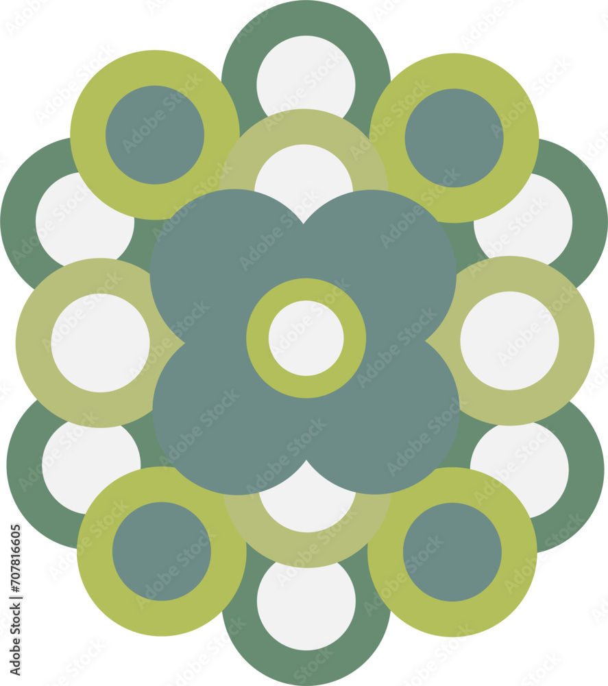 icon vector a green flower