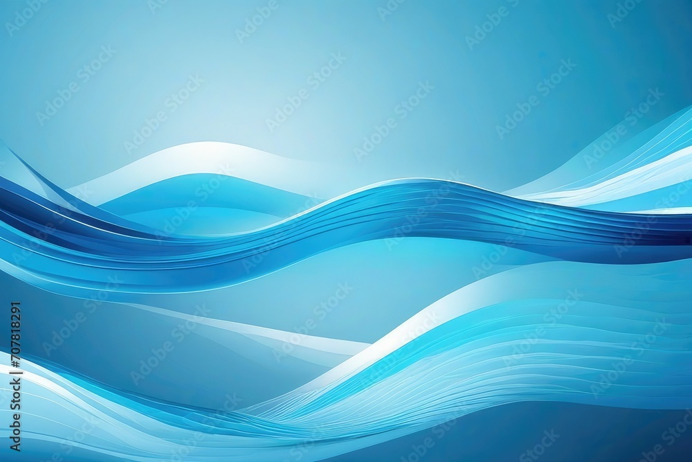 Abstract light blue wave background. Stylized water flow banner Abstract light blue wave background. Stylized water flow banner