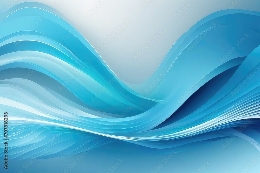 Abstract light blue wave background. Stylized water flow banner Abstract light blue wave background. Stylized water flow banner