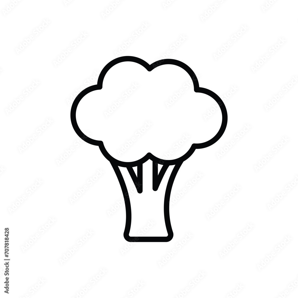 Broccoli icon. Simple outline style. Vegetable, plant, healthy, natural, organic, diet, fresh, food concept. Thin line symbol. Vector illustration isolated on white background. Broccoli icon. Simple outline style. Vegetable, plant, healthy, natural, organic, diet, fresh, food concept. Thin line symbol. Vector illustration isolated on white background.