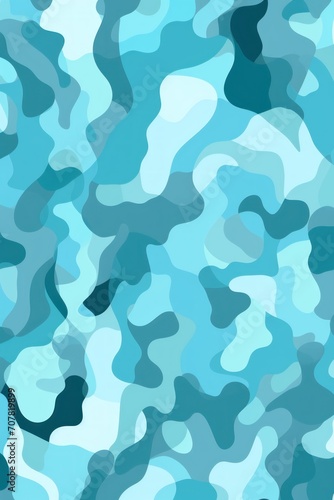 Aquamarine camouflage pattern design poster background 