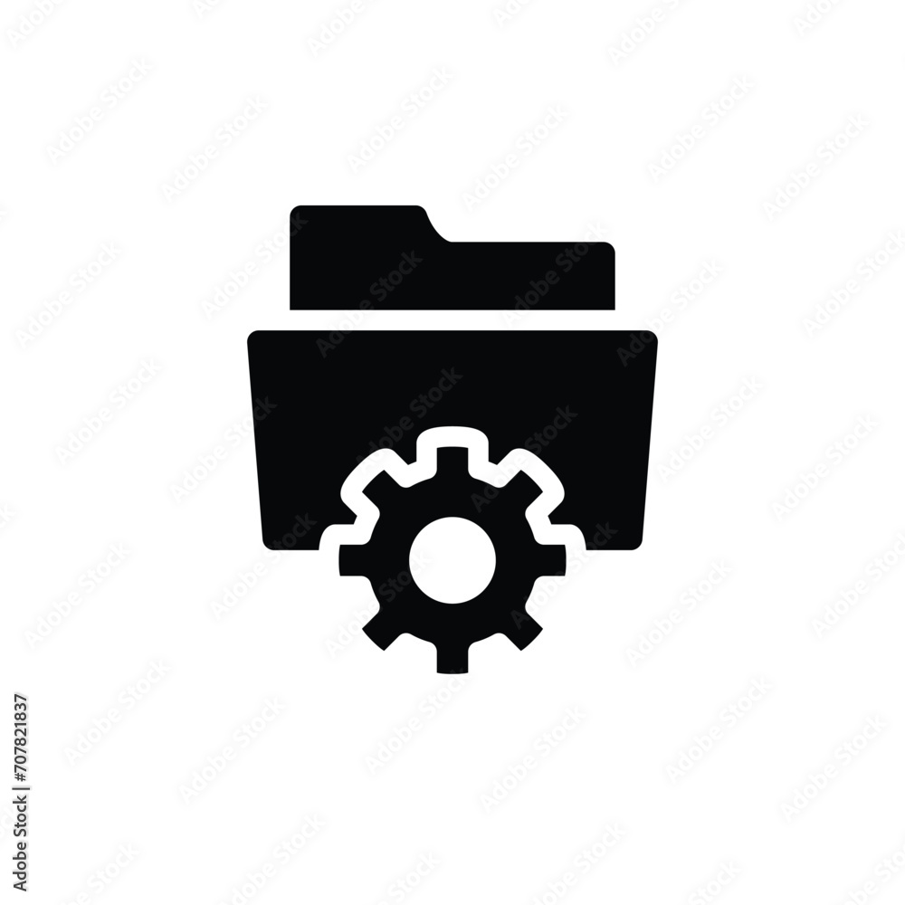 Data management icon. Simple solid style. Document, file, folder, record, digital database, system information concept. Black silhouette, glyph symbol. Vector illustration isolated. Data management icon. Simple solid style. Document, file, folder, record, digital database, system information concept. Black silhouette, glyph symbol. Vector illustration isolated.