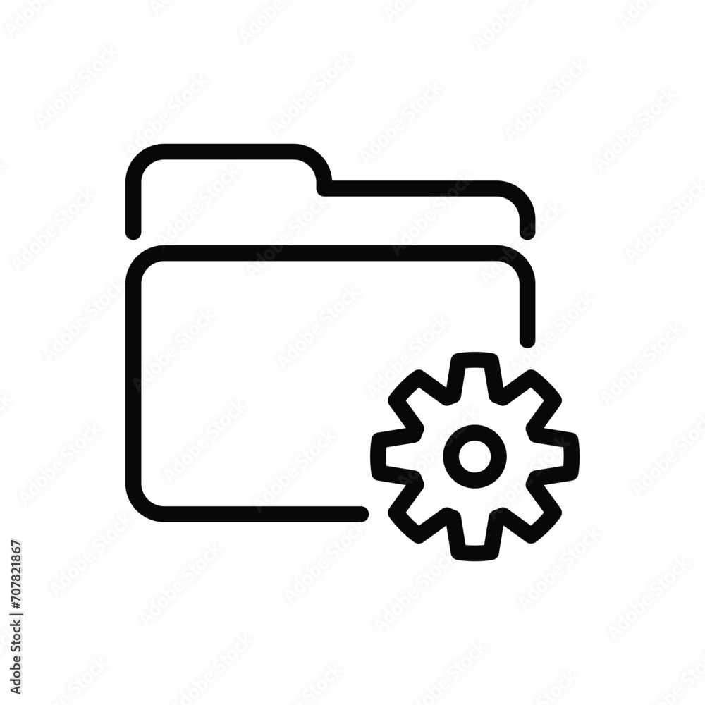 Data management icon. Simple outline style. Document, file, folder, record, digital database, system information concept. Thin line symbol. Vector illustration isolated. Data management icon. Simple outline style. Document, file, folder, record, digital database, system information concept. Thin line symbol. Vector illustration isolated.