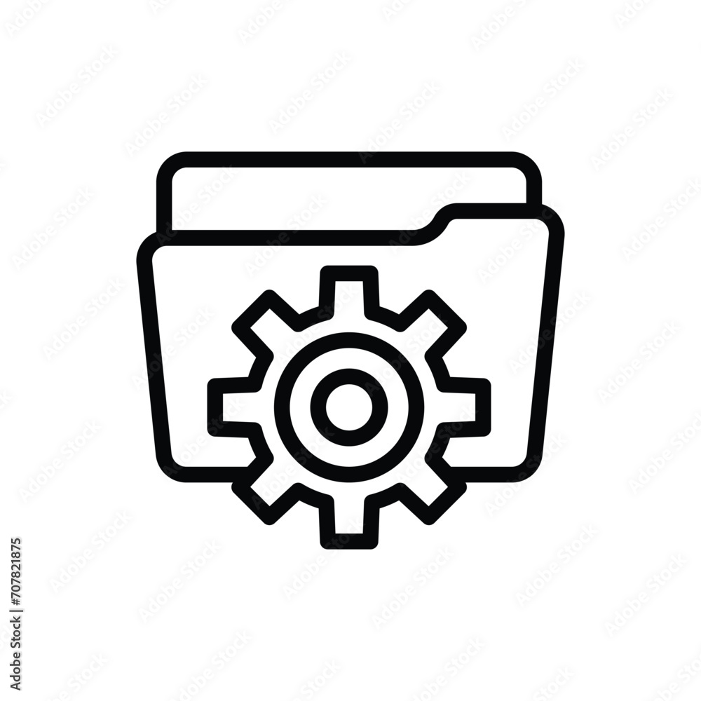 Data management icon. Simple outline style. Document, file, folder, record, digital database, system information concept. Thin line symbol. Vector illustration isolated. Data management icon. Simple outline style. Document, file, folder, record, digital database, system information concept. Thin line symbol. Vector illustration isolated.