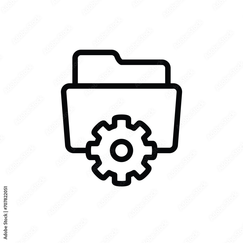 Data management icon. Simple outline style. Document, file, folder, record, digital database, system information concept. Thin line symbol. Vector illustration isolated. Data management icon. Simple outline style. Document, file, folder, record, digital database, system information concept. Thin line symbol. Vector illustration isolated.