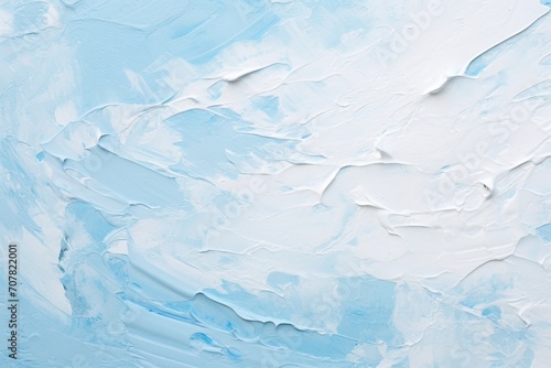 Azure closeup of impasto abstract rough white art painting texture 