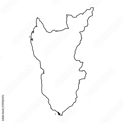 Atsimo Andrefana region map, administrative division of Madagascar. Vector illustration. photo