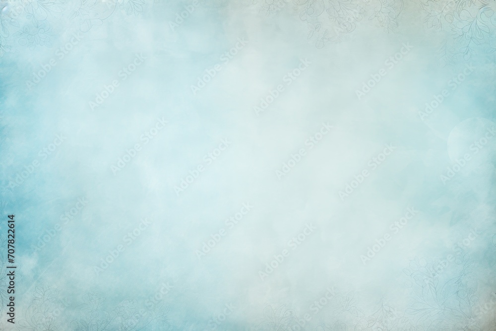 Azure soft pastel background parchment with a thin barely noticeable floral ornament background pattern 