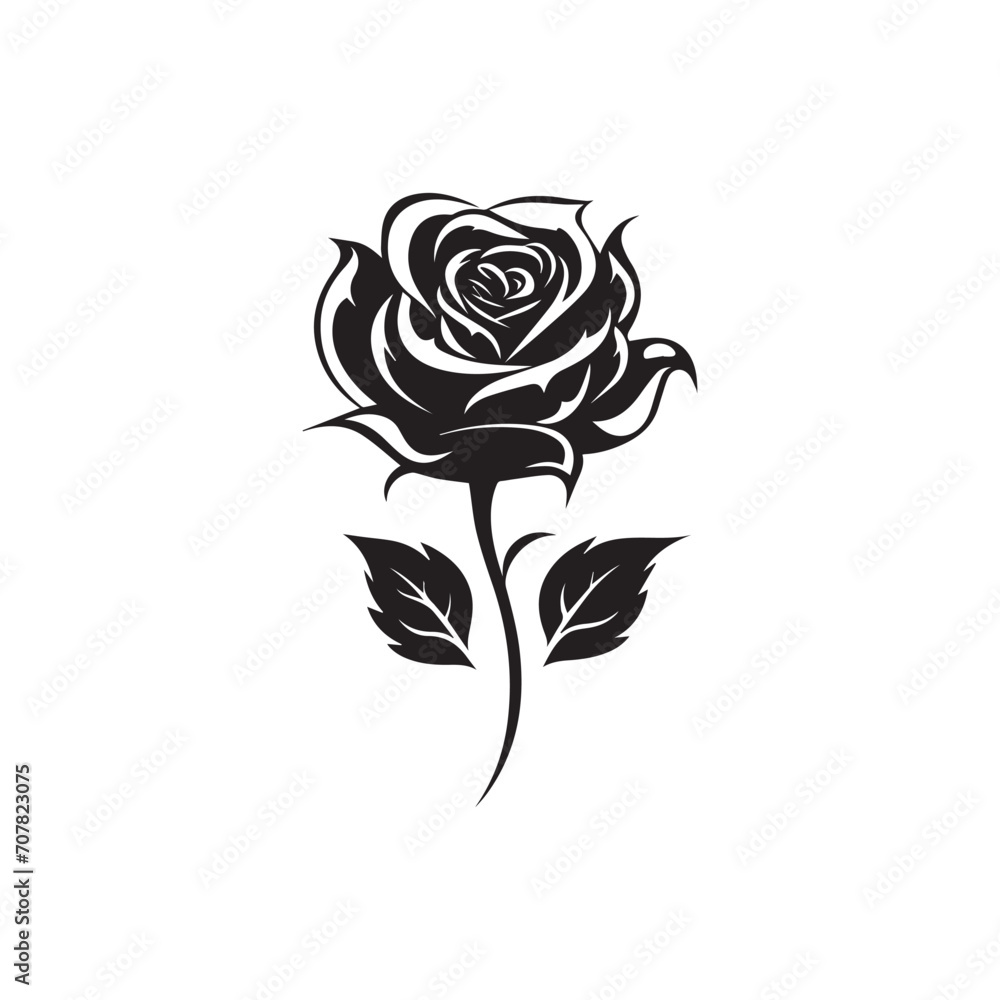 Rose sketch. Black outline on white background. Vector illustration. Rose sketch. Black outline on white background. Vector illustration.