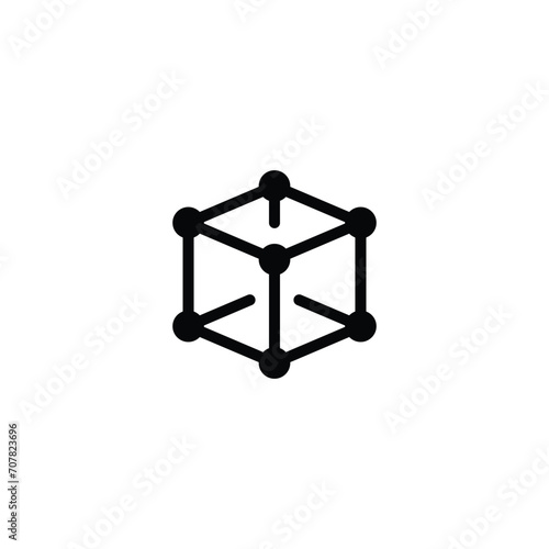 Framework icon. Simple outline style. Cloud, native, react, atom, computer technology concept. Thin line symbol. Vector illustration isolated.