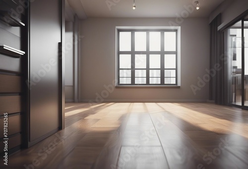 Interior of empty apartment 3d render