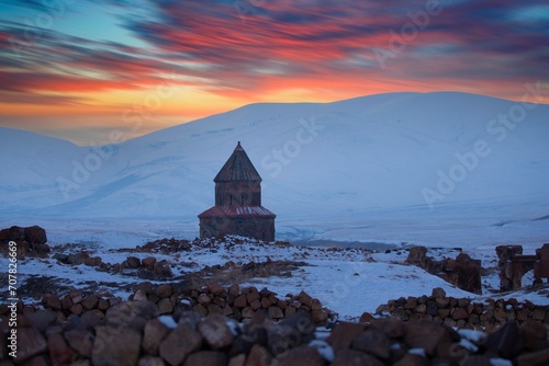Ani Ruins in Kars are on the UNESCO World Heritage list.It was home to the Seljuks.It contains churches, mosques and houses. There are drawings from that period on the walls. photo