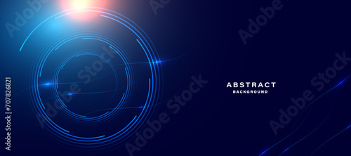 Blue abstract background, technology hi-tech futuristic template. Vector illustration