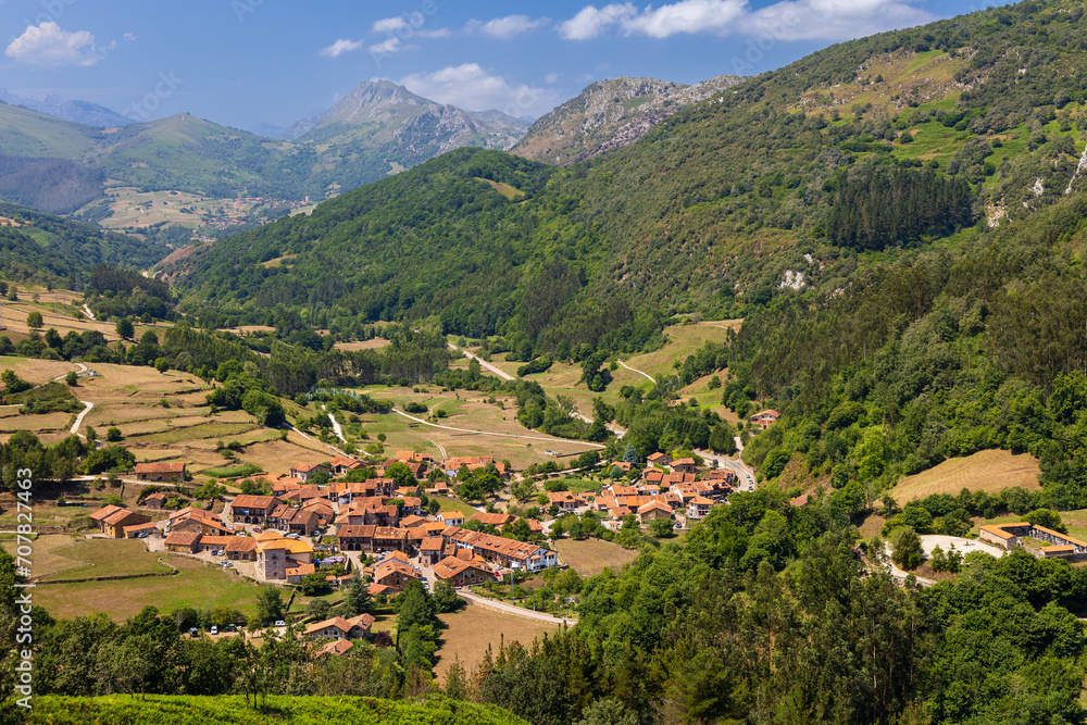 Carmona, green Cantabrian Mountains, Cabuérniga Valley. Cantabria, Spain.