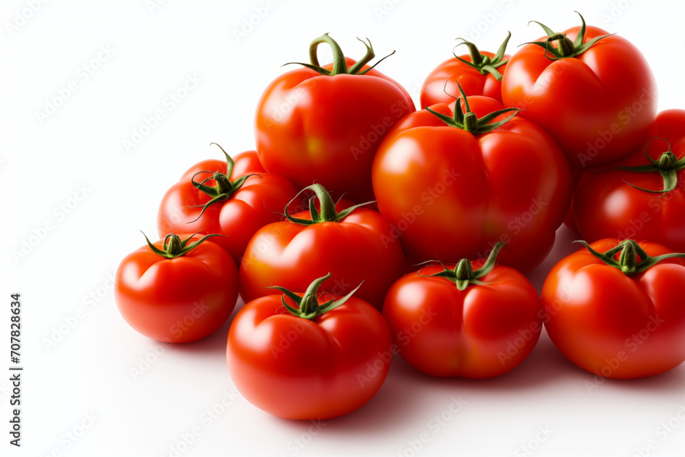 Red Tomato on a Clean Background. generative AI. Red Tomato on a Clean Background. generative AI.