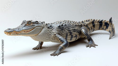 Crocodile on white background