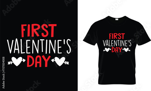 First Valentine's Day T-shirt design.