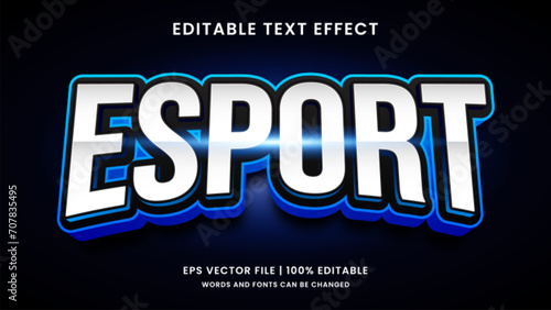 Esport gaming 3d editable text effect