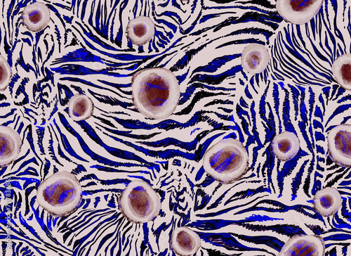 Animalist seamless textured pattern with mix animal skins in gentle monochrome tones. Amazing illustration for trendy home textile, bedding, wallpaper, apparel fabric, package.