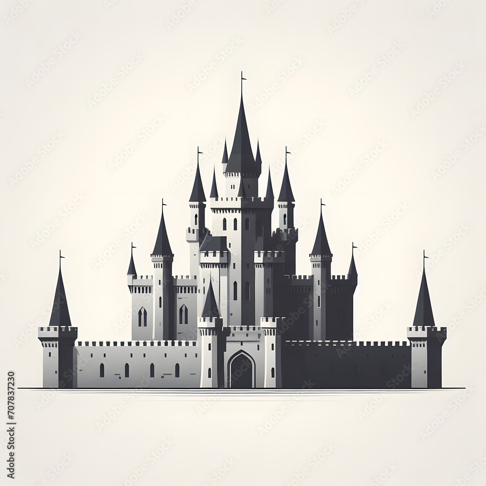 castle on white background