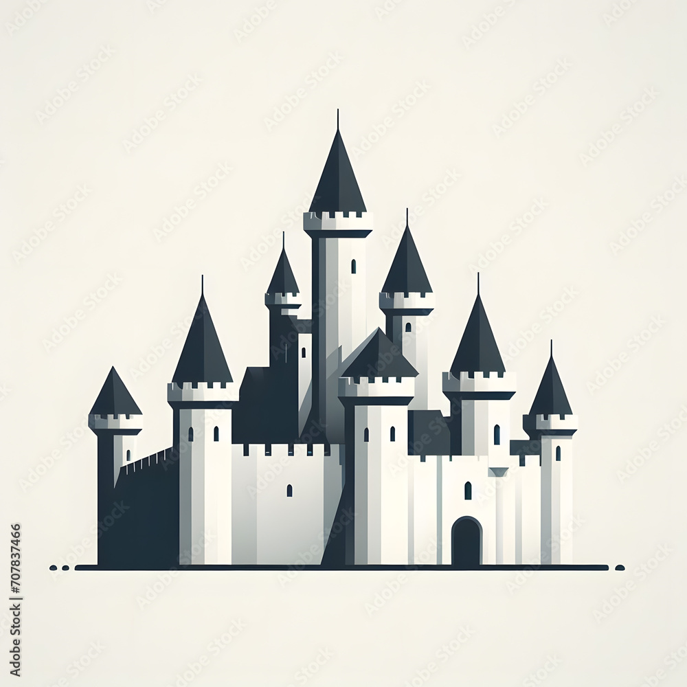 fairy tale castle vector illustration