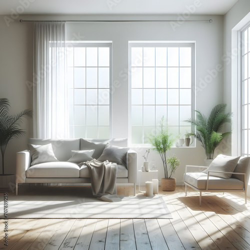 modern living room with fireplace