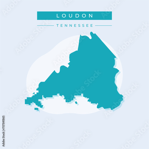 Vector illustration vector of Loudon map Tennessee photo