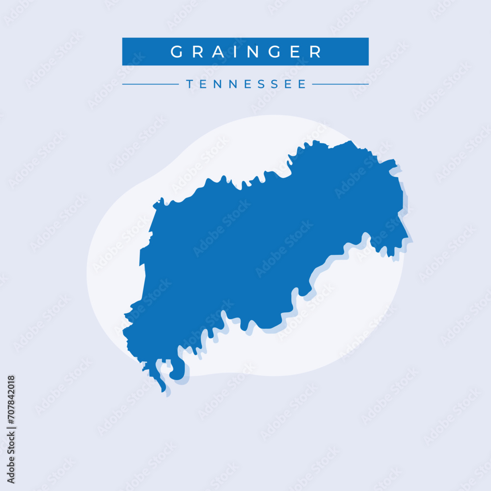 Vector illustration vector of Grainger map Tennessee