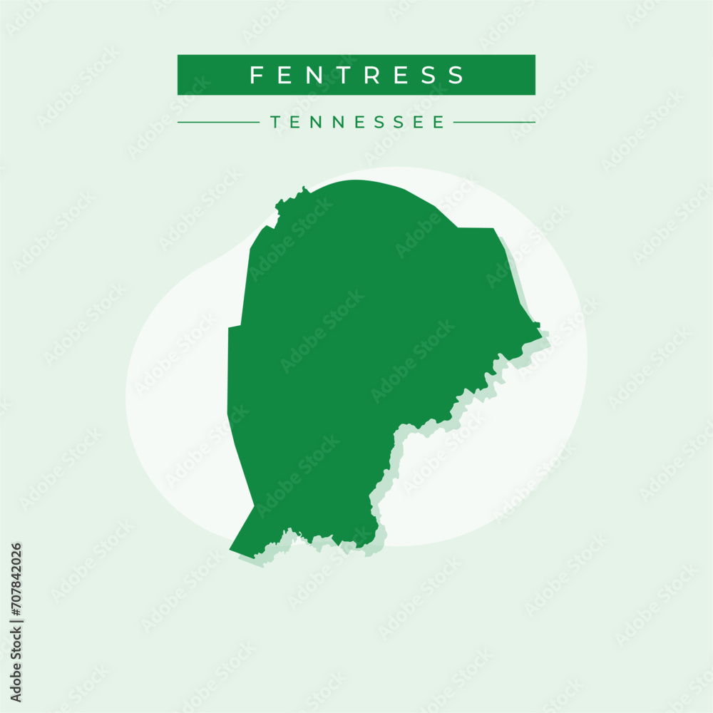 Vector illustration vector of Fentress map Tennessee