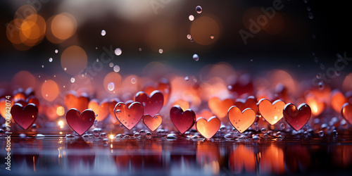 Heart background. Valentine's day, 14 february theme. Love and romance.	
 photo
