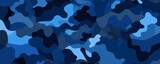 Cobalt camouflage pattern design poster background 