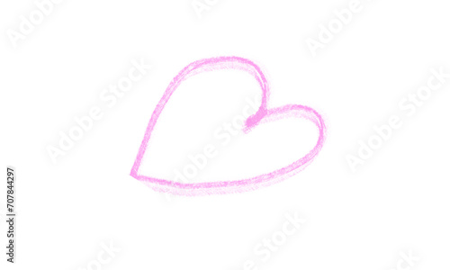 pink heart isolated on white