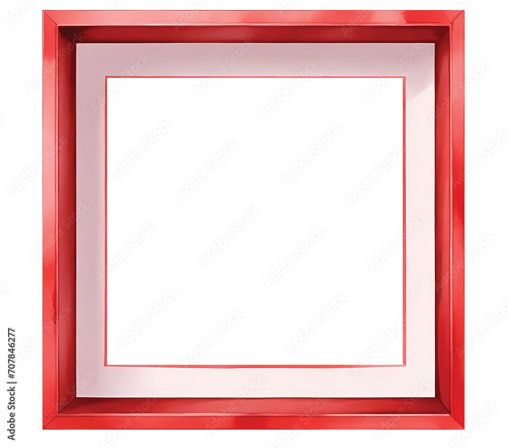 Red picture frame, Red frame with isolated background, watercolor red picture frame with isolated background. Red picture frame, Red frame with isolated background, watercolor red picture frame with isolated background.
