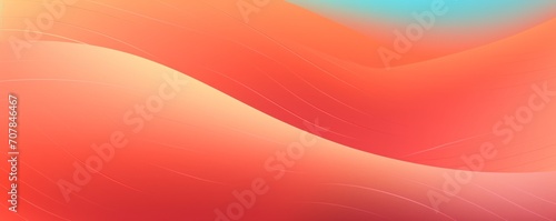 Coral gradient background with hologram effect 