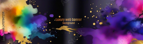 Abstract vibrant colorful background, Web banner background, luxury banner background